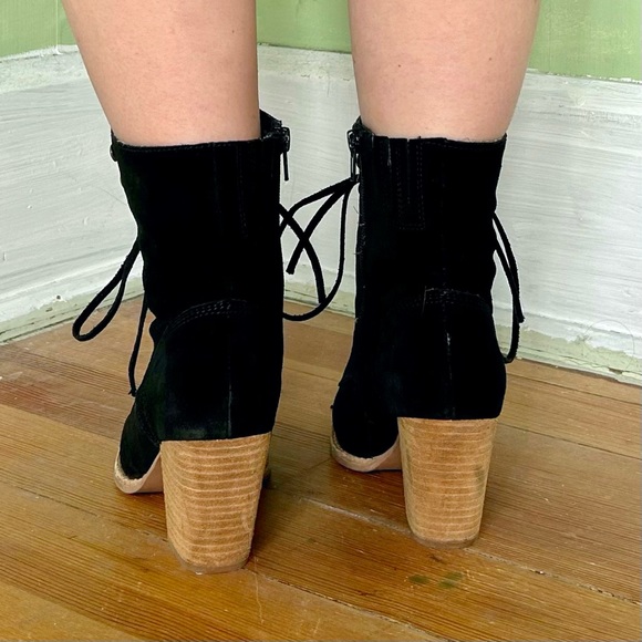 Jeffrey Campbell Laced Up Black Suede Boots 🖤 - Picture 2 of 6